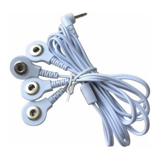 Cable de Electrodos con 4 Salidas y Plug de 2.5mm para Masajeador Pads Tens Electroestimulador