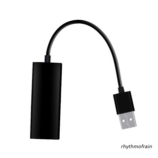 rhythmofrain 100mbps usb 2.0 tarjeta de red a ethernet lan adaptador de conexión rj45 lan cable adaptador compatible con conmutador/wii/wii u