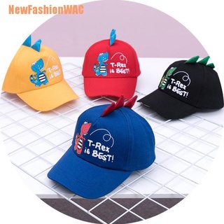 [NewFashionWAC] -gorra de béisbol para niños de dibujos animados dinosaurio Snapback ajustable bebé niños gorra de sol (5)
