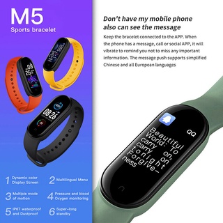 M5 Smart Sport Band Fitness Tracker Pedometer Heart Rate Blood Pressure Monitor Bluetooth Smartband Bracelets Men Women examen (3)