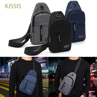 kissis multifunción bolsa de pecho de viaje bolsa de bolsillo paquete de hombro crossbody de alta capacidad luz de los hombres de negocios casual oxford sling mochila
