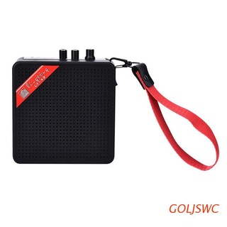 GOLJSWC Mini 5W 9V Battery Rechargeable Portable Electric Guitar Bass Amp Amplifier