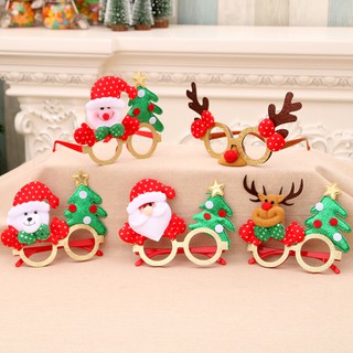 gafas de navidad foto props muñeco de nieve santa claus árbol de navidad alce gafas feliz navidad regalos niños favor joyeux noel decoración (8)
