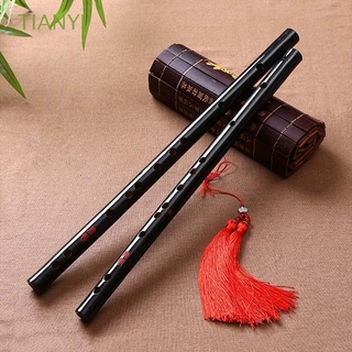 TIANYI Black Flute Chinese Traditional Musical Instruments Transverse Fife Lan Wang Ji Dizi Cosplay Accessory for Beginner Can Play Bamboo Mo Dao Zu Shi (1)