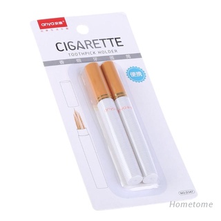 hom 2pcs moda portátil en forma de cigarrillo secreto escondite píldora caja palillo de dientes contenedor