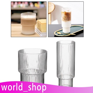 [worldshop] Taza de fruta de vidrio para el hogar nrdico, suministros de cocina, taza de agua de jugo de cerveza transparente,