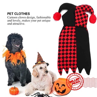 perro disfraz de halloween mascota perro ropa payaso mascota disfraz perro Chamarra gato disfraz mascota cachorro d1b5