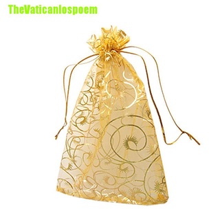 Thevaticanlospoem 100Pc Organza joyería bolsas de embalaje de boda fiesta favor bolsas de caramelo
