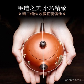 Yixing - tetera de arcilla morada, hecha a mano, famosa auténtica, Xi Shi, cinabrio, arena, pequeña tetera, hogar, gran capacidad, juego de té