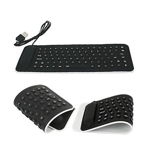 Mini USB flexible plegable del teclado del silicón para el ordenador portátil Bk del cuaderno