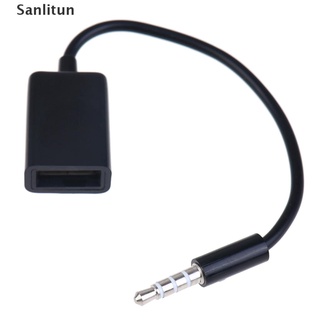 sanlitun 3.5 mm macho aux audio enchufe jack a usb 2.0 hembra convertidor cable cable coche mp3 venta caliente