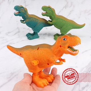 wind up reloj juguete de plástico saltar dinosaurio regalo de los niños juguete pequeño kindergarten día w2o5