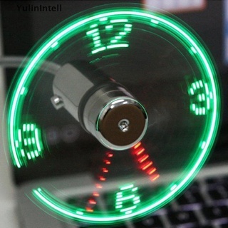 Yimy USB ventilador portátil Flexible cuello de cisne LED reloj fresco para portátil en tiempo Real pantalla jalea