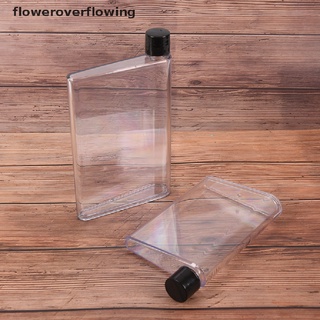 ffmx botella de agua portátil transparente libro portátil almohadilla de papel botella de agua plana gloria