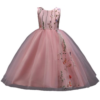Vestido De Princesa Floral con estampado De Vestido De fiesta De nir a la Moda para niñas