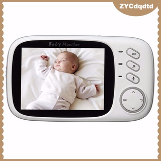 monitor de bebé de color de video inalámbrico de 3.2 pulgadas, largo alcance hasta 1000 pies de advertencia de cunas, charla bidireccional, recargable (1)