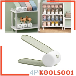 [koolsoo1] 4 piezas de doble capa para zapatos, organizador de zapatos, soporte de almacenamiento para suelo