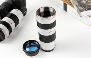 Canon cámara en forma de lente EF 70-200 mm bebida termo taza de café taza - blanco (1)