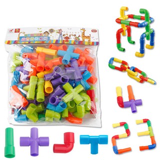38 piezas de bebé tubería túnel bloque modelo de juguete diy montaje 3d tubería de agua bloques de construcción juguete educativo para niños