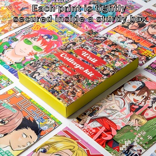 50Pcs Anime revista cubre estética pared Collage Kit Manga Color brillante sala de estar dormitorio arte decoración para adultos jóvenes (7)