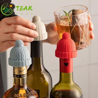 Teca Bar herramienta de cocina tapón de vino champán vino corcho lana sombrero forma creativo vacío sellado reutilizable hogar silicona