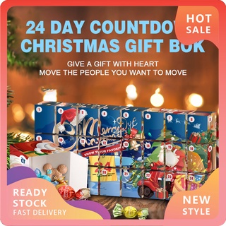 24 piezas Mini caja De regalo De 24 piezas ed-Sdyp llamativa con cuenta regresiva navideña De 24 días Para niños
