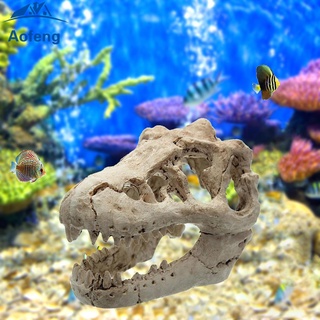 (formyhome) resina artificial tanque de peces dinosaurio paisajismo adorno roca cueva decoración