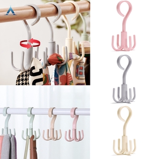 [AOTUO]Random Color Rack That Can Rotate Four Claw Multifunction To Hang Bag Household Clothes Shoe Hat Storage Hook