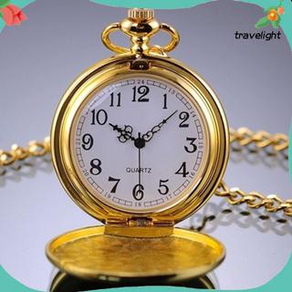[tl] reloj de bolsillo unisex retro de aleación suave vintage reloj de bolsillo para la vida diaria k3