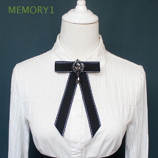 memory1 all-match mujeres pajarita recibir flores pin cinta accesorios ropa uniforme corbata