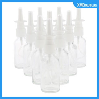 [XMEHWSWA] 10 botellas vacías de vidrio recargable Nasal Spray fina bomba de niebla viales 30 ml traje para maquillaje agua Perfumes aceites esenciales