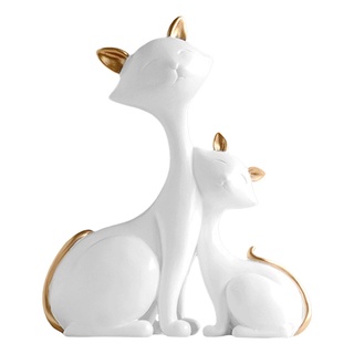 gato de resina estatua hecha a mano gato escultura decoración hogar coleccionable figura para el hogar habitación jardín adorno