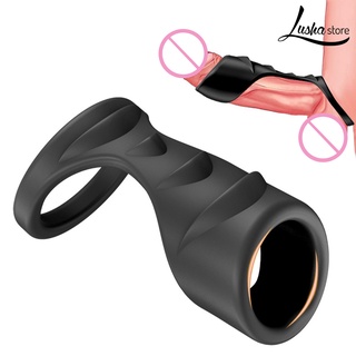 《lushastore》 Penis Corrector Effective Long-lasting Silicone Delay Ejaculation Lock Ring for Male