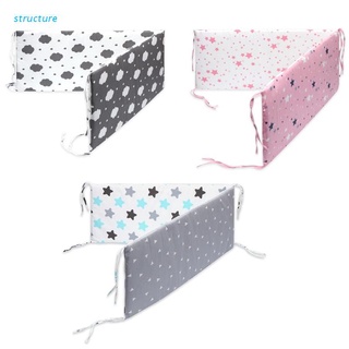 structure Baby Crib Bumper Infant Bed Soft Cotton Pad Cot Protector Newborn Room Nursery Bedding Decoration