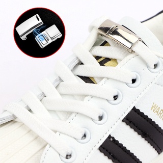 al 1 par de cordones elásticos para zapatos de bloqueo magnético sin lazo cordones planos utilizados para todos los zapatos zapatillas de deporte niño adulto perezoso cordón