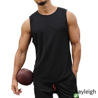 ❀Strawberries❀-Men Sports Tank Top Sleeveless Round Neck Solid Color Tops Running Fitness