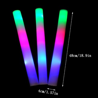 discip 30 Pcs Light-Up Foam Sticks LED Soft Batons Rally Rave Glow Wands Multicolor Cheer Flashing Tube Concert for Festivals Birthdays Weddings Party Supplies (9)