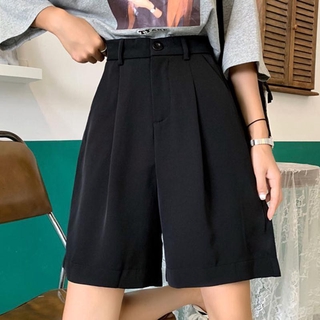 Negro recto traje Capri pantalones mujeres suelto y delgado 2021 versión nueva suma 2021