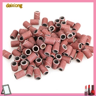 Daixiong 100 piezas de banda de lijado para lima de taladro, brocas de máquina, anillo de molienda, pedicura para arte de uñas