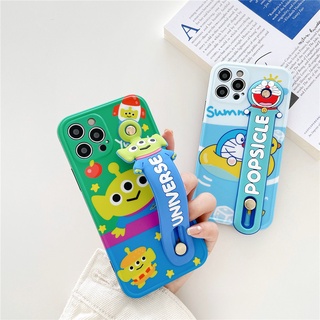 Funda para iphone 11 11pro 11promax X Xsmax XR 7 8 6plus 7plus 8plus SE 2020 Toy Story Doraemon pulsera soporte soporte cubierta del teléfono (1)