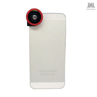 Lente de cámara fotográfica 3 en 1 teléfono 180 ojo de pez Macro X gran angular para iPhone 5 5S rojo