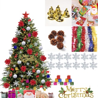 juego de 12 piezas de decoración de árbol de navidad, copo de nieve, campana de navidad, árbol de navidad, decoraciones navideñas
