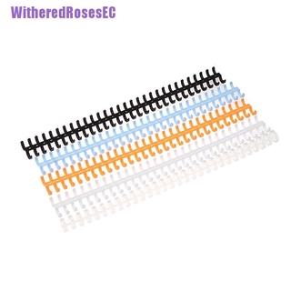 (witheredrosesec) 5pcs 30 agujeros de plástico de hoja suelta anillo de encuadernación para cuaderno a4 suministros de oficina