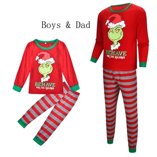 Navidad familia coincidencia pijamas madre hija padre hijo conjunto de ropa de las mujeres niñas niños Halloween rojo ropa de dormir mirada familiar (5)