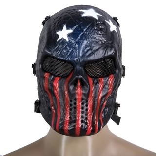 [elfi] máscara de calavera airsoft paintball/protección facial completa/suministros para exteriores