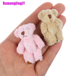 [rjy] 4,5 cm lindo oso muñeca de pelo largo oso diy ropa o accesorios hechos a mano móviles