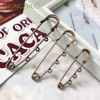 hongzhuo broches multifunción pin hecho a mano accesorios de seguridad pin de boda fiesta bufanda con 3 agujeros hierro 10pcs abrigo corsage/multicolor