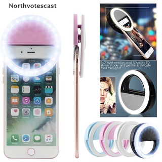 Northvotescast Selfie LED anillo de luz Flash relleno Clip cámara para teléfono Tablet iPhone Samsung USB Nvc nuevo