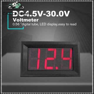 Dc4.5v-30.0v 0.56in 2 cables pantalla Digital Led Voltímetro Medidor De voltaje eléctrico Voltímetro Para batería De coche Auto Motocicleta (4)