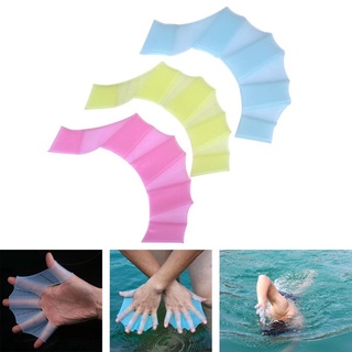 1 par de webs de silicona de rana para equipo de natación, aletas de mano, aletas de entrenamiento, guantes de buceo, guantes de natación, equipo de natación